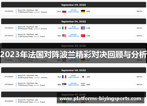 2023年法国对阵波兰精彩对决回顾与分析